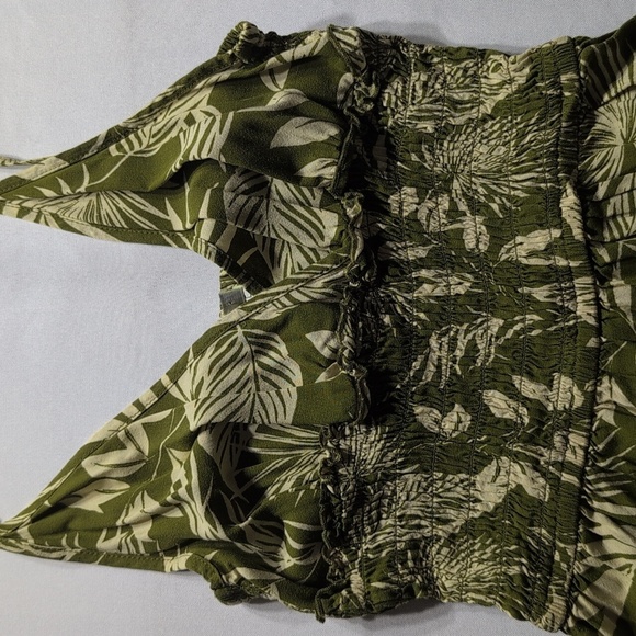 Patrons Of Peace Green Leaf Print Maxi Jumpsuit - Picture 6 of 6